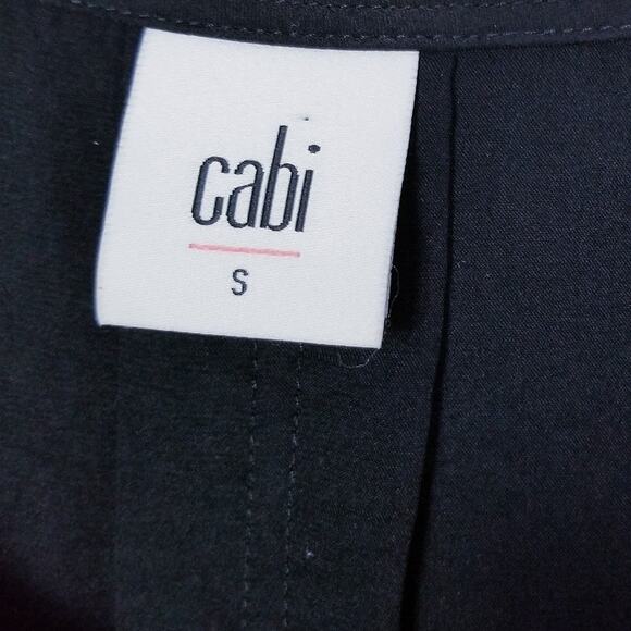 CAbi Classic Blouse Style #3599 Black Long Sleeves Ruffle Cuff - Size S - Picture 6 of 8